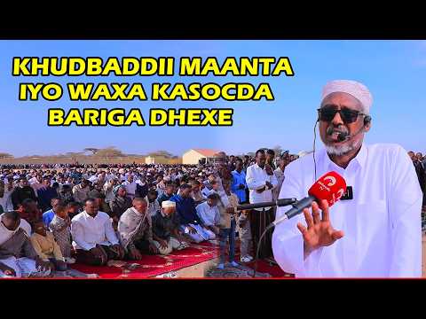 Sh Mustafe Xaaji oo khudbaddiisii kusoo qaatay Dagaalka kasocda Bariga dhexe